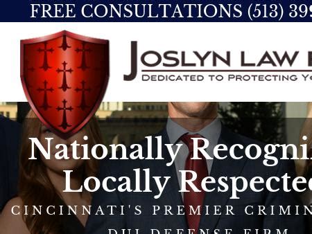 Joslyn law firm. We have handled 20,000 cases for clients who need help in the complex criminal justice system. You have the right to a vigorous defense if you are facing seizure of cash for forfeiture and any associated criminal charges. Call Joslyn Law Firm today for a free consultation: (513) 399-6289. 