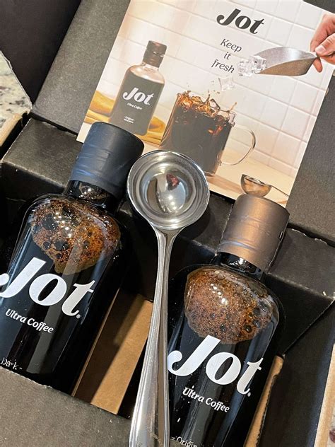 Jot coffee review. Nov 16, 2021 ... The brew comes in a compact bottle 20 times more concentrated than a regular cup of coffee, so adding a tablespoon into water, milk, or a milk ... 