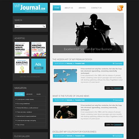Journal Html Template Web Blog Personal Css Templates Dreamtemplate