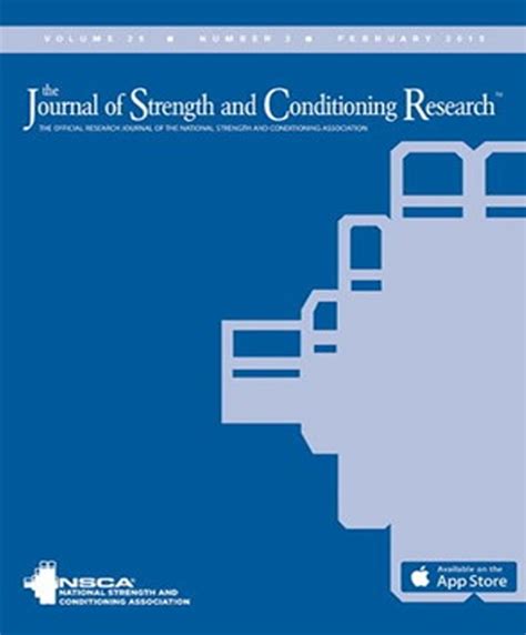 Journal Of Strength Conditioning Researc