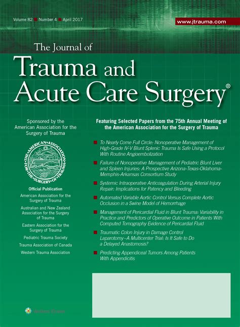 Journal Trauma Acute Care Surgery