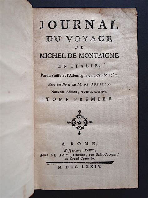 Journal du voyage de michel de montaigne en italie. - Introduzione al controllo statistico della qualità sesta edizione manuale.