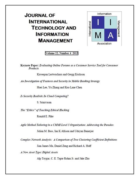 Journal of International Technology and Information Management