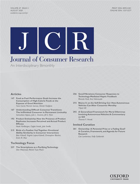 Journal of consumer research submission guidelines. - The feel good guide to prosperity.