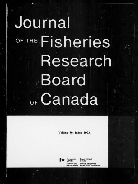 Journal of the Fisheries Research Board of Canada in