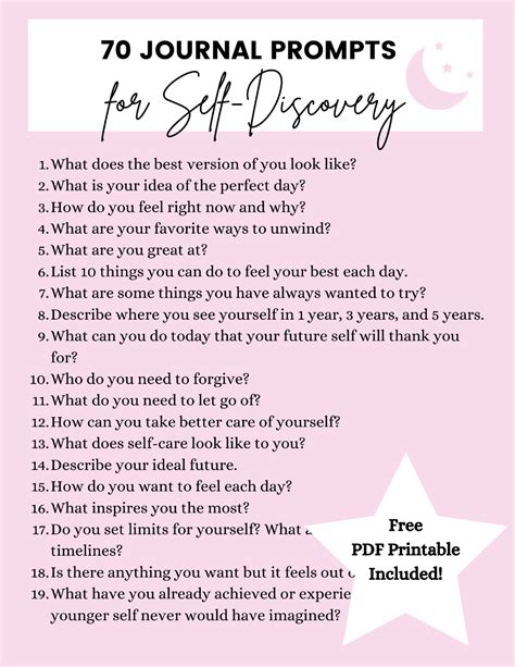 Journal prompts for self discovery. Jan 28, 2024 · Regular self-reflection through journal prompts allows us to check in with our feelings, identify patterns in our thoughts and behaviors, and help bring hidden aspects of ourselves to the surface. In this post, I’ve curated 50 thought-provoking journal prompts designed to spark meaningful self-discovery and support you in living an ... 