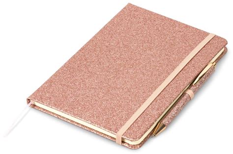 Read Journal Luxury Rose Gold Notebook 120Page Lined  Sparkly Glitter Effect By Not A Book