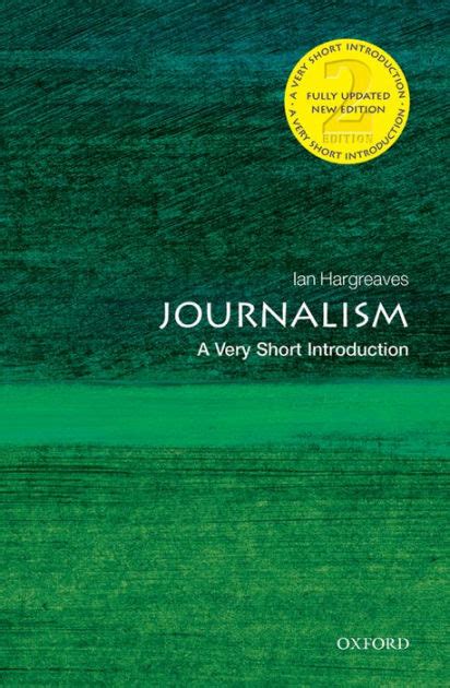 Read Journalism A Very Short Introduction By Ian Hargreaves