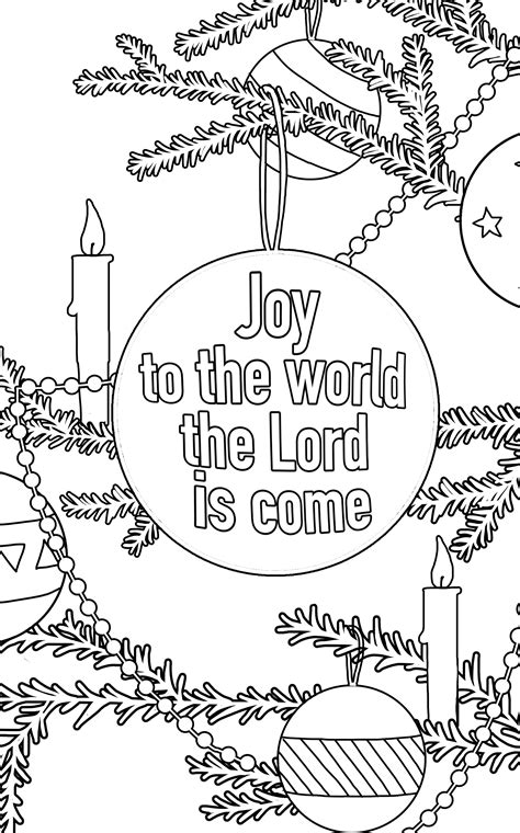 Joy To The World Coloring Page