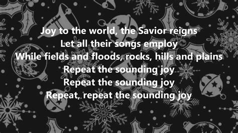 Joy to the world unspeakable joy lyrics. I faultlessly tabbed out all of the notes played by the original bassist on this song. A live tab advances on the bottom of the screen so that you can play a... 