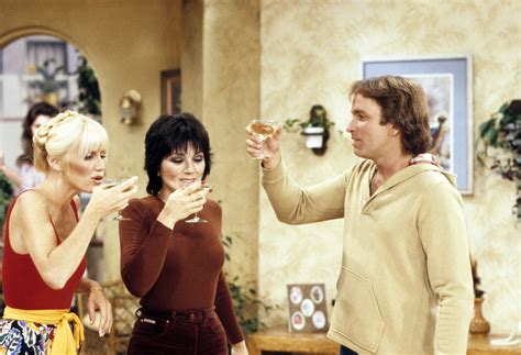 Joyce dewitt and suzanne somers. Suzanne Somers, John Ritter and Joyce DeWitt pose for a still of Three's Company season two. Photograph: Everett/Shutterstock. In 1973, she was cast as Blonde in T-Bird in American Graffiti ... 