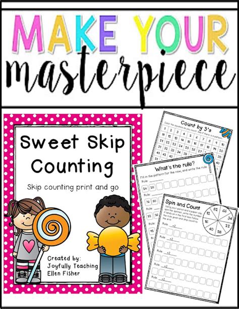 Joyfully Teaching Make your Masterpiece Skip Counting Print and Go