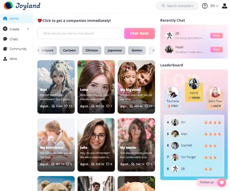 Joyland.ai. What is Joyland AI? 🧐 Joyland AI is a unique platform that facilitates open-ended conversations with AI bots that. Welcome to our comprehensive guide on creating your very own AI character with Joyland AI. Joyland AI is a revolutionary chatbot that breathes life into the characters you design, offering an immersive and engaging ... 