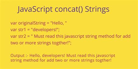 The concat () function concatenates the string arguments to the calling string and returns a new string. Changes to the original string or the returned string don't affect the other. If the arguments are not of the type string, they are converted to string values before concatenating. The concat () method is very similar to the addition/string .... 