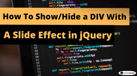Jquery animate show hide div slide