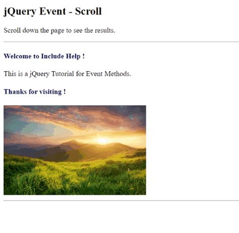 Jquery scrolling text.  Use .  Basically, I h The scroll event is sent to an el...