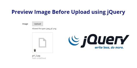 Jquery show image before upload