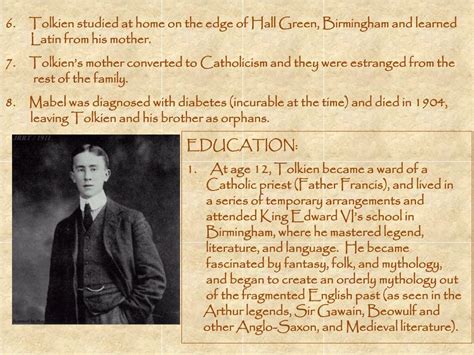 Jrr tolkien biography powerpoint presentation examples