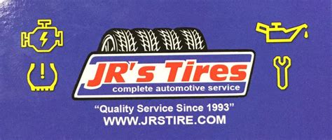 3 reviews of Jr's Tire Outlet Auto & Detail "Realized I had a slow leak in my driver side tire, so I took it down the street to JR's. The owner (I believe) took a look at it while I hit a couple stores. Within about 20-25 min, we walked back & the tire was patched up. The guy was super nice. . 