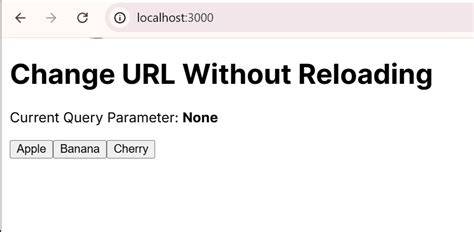 Js change url without reload.  This API lets you modify the browser’...
