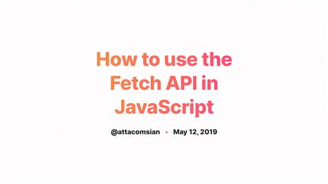 Js fetch catch.  The Fetch API is a modern JavaScript interface that simplifies HTTP requests ...