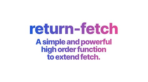 Js fetch return data.  It is a more powerful and flexible replacement for XMLH...
