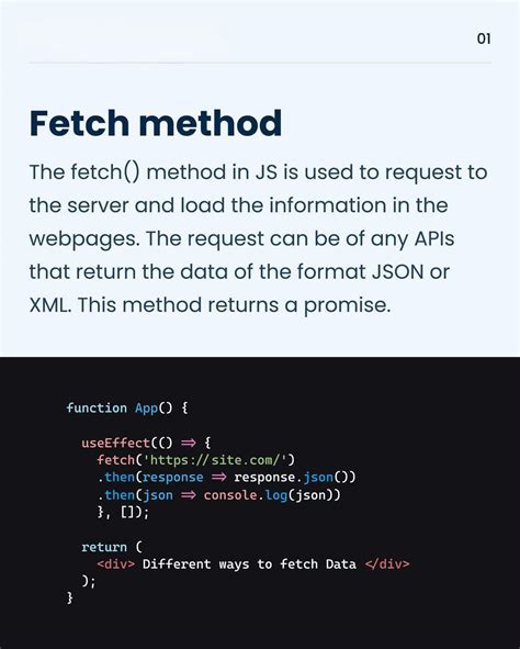 Js fetch.  options – optional parameters: method, headers etc.  fetch() ...