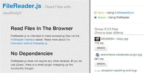 Js filereader. js Public Notifications You must be signed in to change...