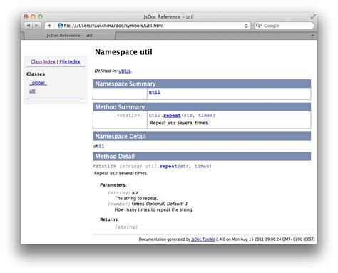 Jsdoc link to class property.  So here's an example using JSDOC 3.  ES 2...