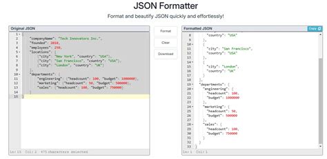 Json file editor.  JSON is the most widely used data JSON Formatter To...