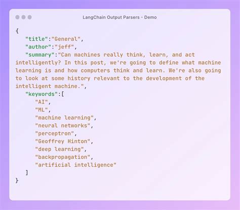 Json output parser langchain.  Contribute to langchain-ai/langchain development by creating a...