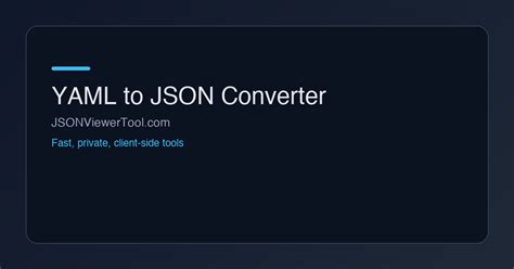 Json to yaml.  Our JSON to YAML converter transforms JSON data into the more h...