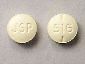 Pill Imprint JSP 516 This yellow round pill with imprint JSP 516 on it has been identified as: Levothyroxine 100 mcg (0.1 mg). This medicine is known as levothyroxine.. 