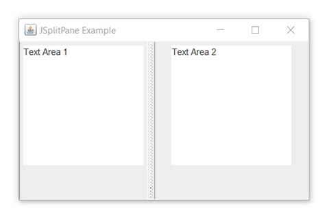 Jsplitpane example. jsplitpane Exercise 1: [jsplitpane] split panel, display two comp...