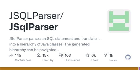 Jsqlparser license. 0 guide.  The generated hierarchy can be navigated using the Vi...