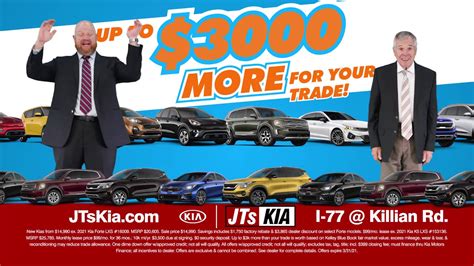 Jt kia of columbia. JTs Kia of Columbia has many new Kias for sale and a massive used car selection. Be sure to stop by our dealership in Columbia SC for all your Kia needs. SKIP NAVIGATION. Sales: (803) 220-3718 Service: (855) 806-2136 Parts: (877) 676-5657. 230 Killian Commons Pkwy, Columbia, SC 29203 