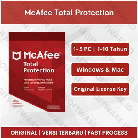 Jual Antivirus McAfee Total Protection 1-10 PC 10 …