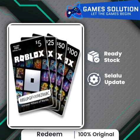 Jual Roblox Game Card Gift Cards 10 / 800 Robux [Digital Code] di