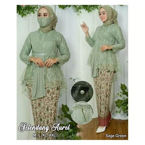 Jual kebaya grey model