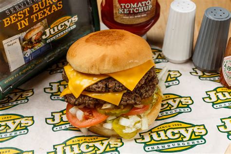 Jucys burgers. Jucys Hamburgers, a staple for East Texas burger fans since 1980, was the top-rated burger in Texas, according to thousands of emailed, mailed and social media responses to the magazine, said ... 