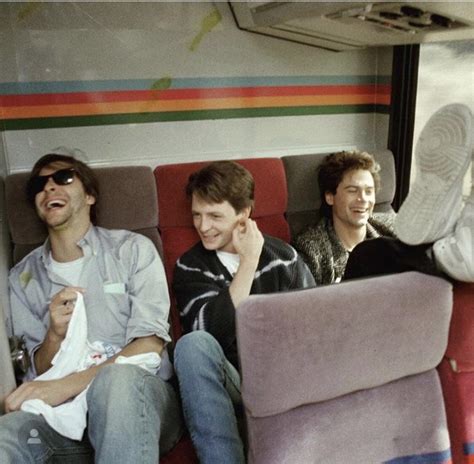 Judd Nelson, Michael J Fox and Rob Lowe on DNC bus …