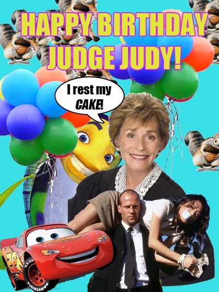 Judge Judy Birthday, Greeting Card personalised your messa