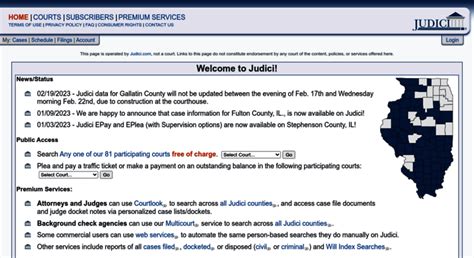 Welcome to Judici! Public Access. Search Any one of our 82 participating courts free of charge. Plea and pay a traffic ticket or make a payment on an outstanding balance in the following participating courts: Premium Services: Attorneys and Judges can use Courtlook to search across all Judici counties, and access case file documents .... 
