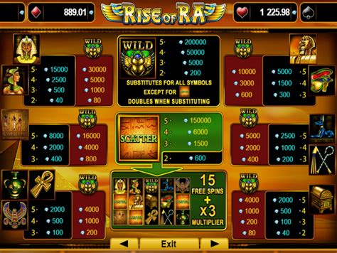 Juego de casino rise of ra en línea.