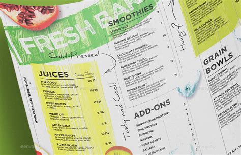 Juice Drinks Menu by BigWeek GraphicRiver