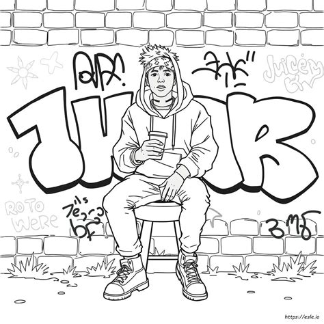Juice Wrld Coloring Shee