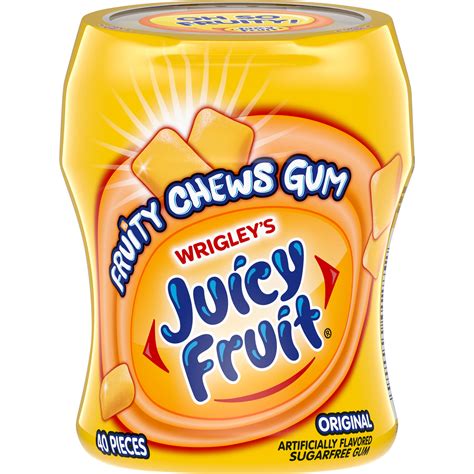 Juicyy_fruittz. Ice Breakers Ice Cubes Black Cherry Sugar Free Chewing Gum, Bottle 3.24 oz, 40 Pieces. 73. Pickup Delivery 3+ day shipping. Best seller. $1.38. 9.2 ¢/count. Juicy Fruit Original Bubble Gum, Single Pack - 15 Stick. 208. Pickup Delivery 3+ day shipping. 