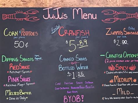 View the Menu of JuJu's Cajun Crawfish Shak in 16474 FM 365 Rd, Fannett, TX. Share it with friends or find your next meal. TWENTY years of great mudbugs.... 