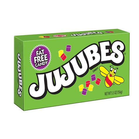 Jujubee candy. Jujubes is a fat free candy that comes in 5 Delicious Flavors Violet, Lilac, Lime, Wild Cherry, and Lemon. Jujubes candy deliver mouthfuls of chewy, tasty fun. Comparable to gummies but in a league of their own. Jujubes have a delightfully dense, chewy texture that invites continuous chewing, so you can enjoy the flavors for a long time. 
