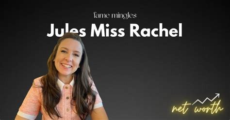 Jules miss rachel net worth. Ms. Rachel, whose real name is Rachel Griffin-Accurso, is a YouTuber with a net worth of $6.5 million. Ms. Rachel has a YouTube channel with more than 8 million subscribers 